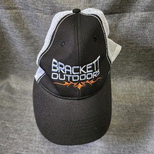 Authentic Headwear Black/White Mesh Back Embroidered Brackett Outdoors Hat